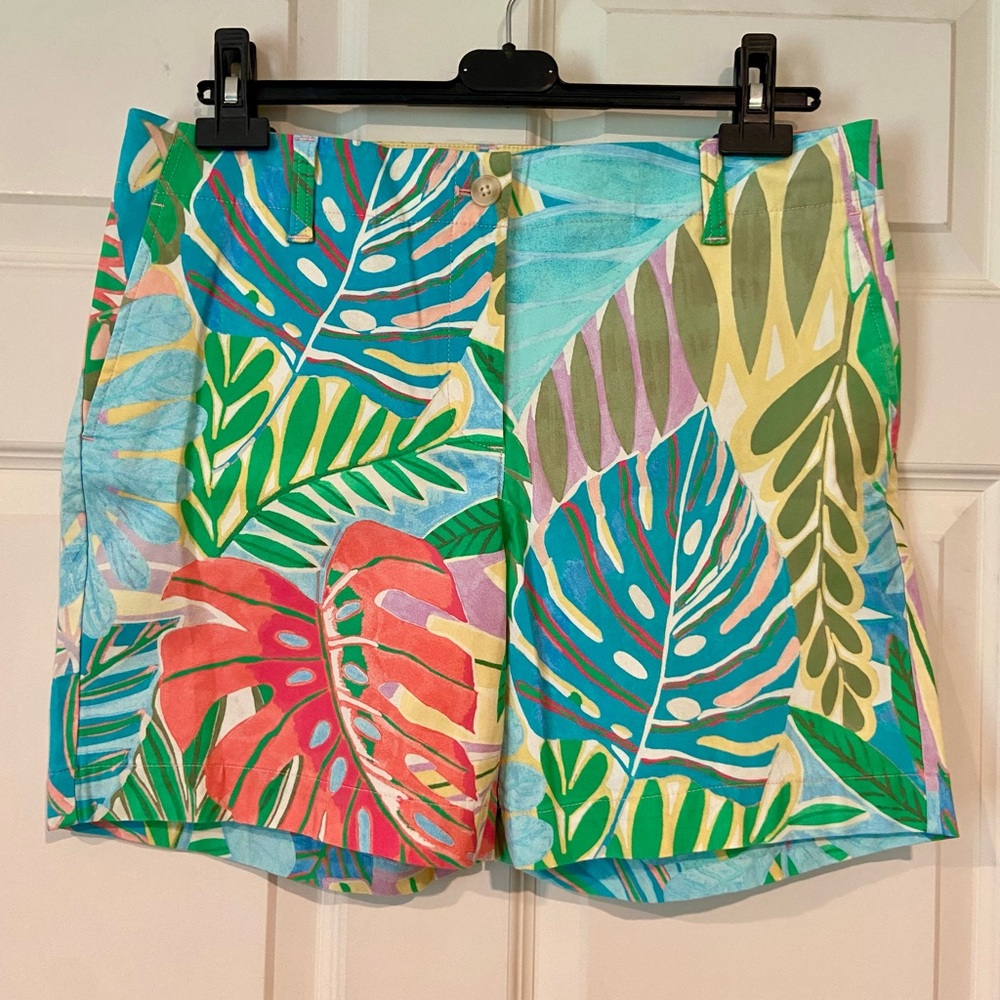 Talbots Relaxed Chino Shorts in Paradise Foliage Print